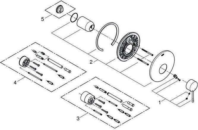 Actual product image Grohe Single-lever shower mixer ESSENCE ready-mounted set f Rapido E chr