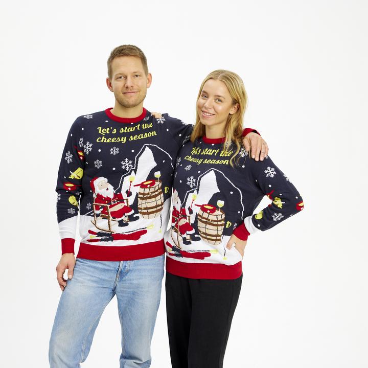 Produktbild Christmas Sweats Let’s start the cheesy season Swiss Edition LED Sweater (XL)