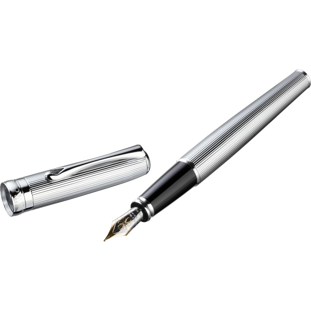 Diplomat, Schreibstifte, Füllhalter Excellence A2 guillochiert chrom 14 kt F (Chrom, 1 x)