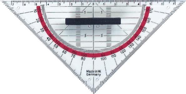Actual product image Herlitz Geometry triangle small with handle plastic (16 cm, Plastic)