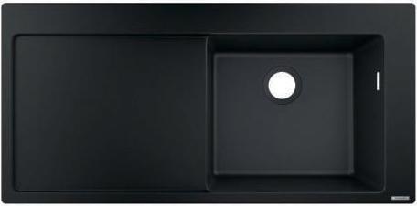 hansgrohe HG Fitted sink 450 m dev. left S514-F450 Graphite black (Fitted sink, 51 cm, 105 cm)