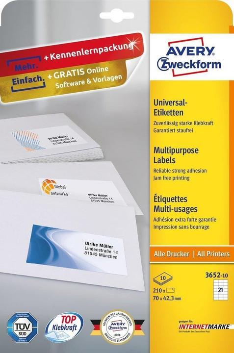 Image du produit Avery Étiquettes universelles