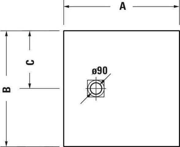 Immagine prodotto Duravit Piatto doccia Sustano quadrato 1000x1000x30mm bianco lucido