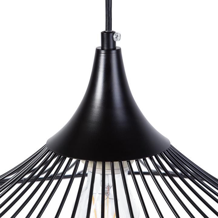 Produktbild Beliani Hängeleuchte schwarz Kegelform MAZARO (E27)