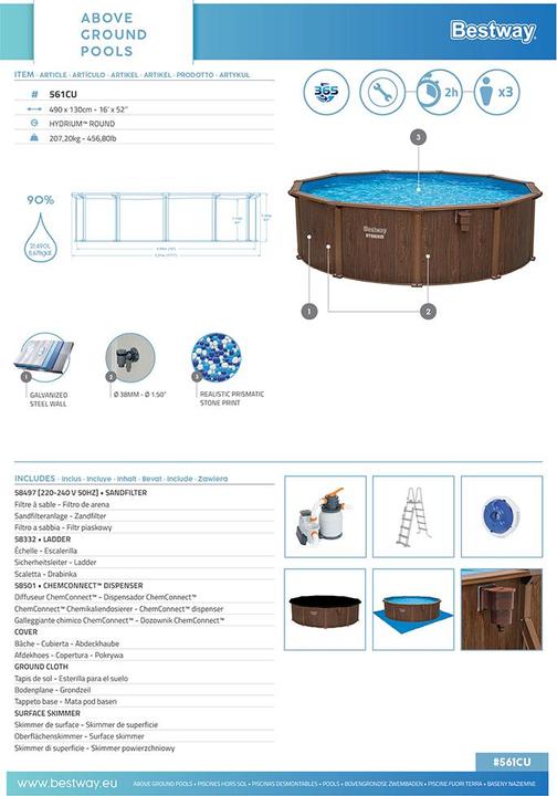 Image du produit Bestway Hydrium (Ø 488 x 130 cm)