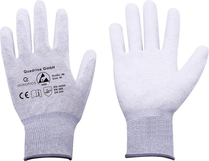 Actual product image Quadrios ESD glove size: M polyamide, polyurethane (M)