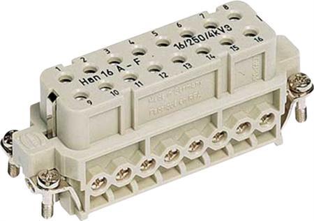 Immagine prodotto Harting 09 20 016 2813 Tilslutningsindsats Han® A 16 + PE Skruer 1 pz.