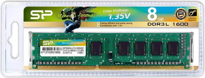 Actual product image Silicon Power DDR3L (1 x 8GB, 1600 MHz, DDR3L-RAM, DIMM)