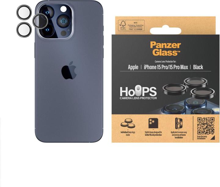 Actual product image PanzerGlass Hoops Camera Lens Protector (1 Piece, Apple iPhone 15 Pro Max, Apple iPhone 15 Pro)