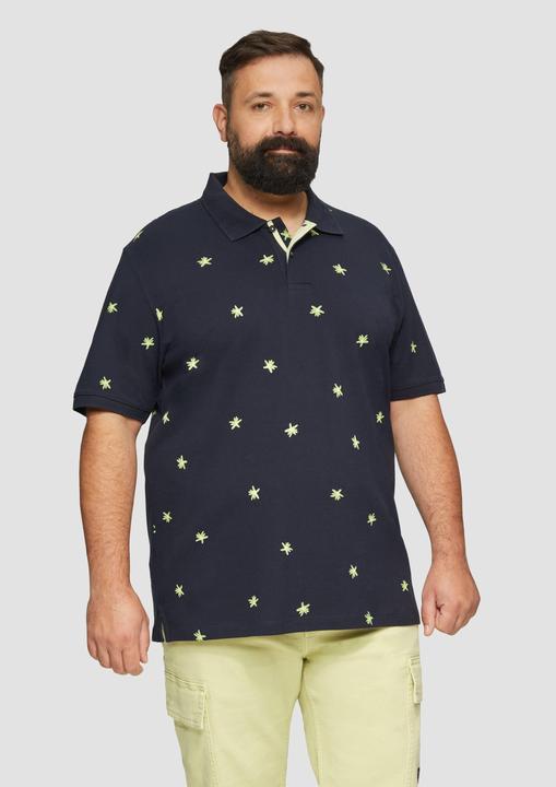 Immagine prodotto S.Oliver Polo-Shirt Poloshirt mit All-over-Print und Kontrast-Details (XXL)
