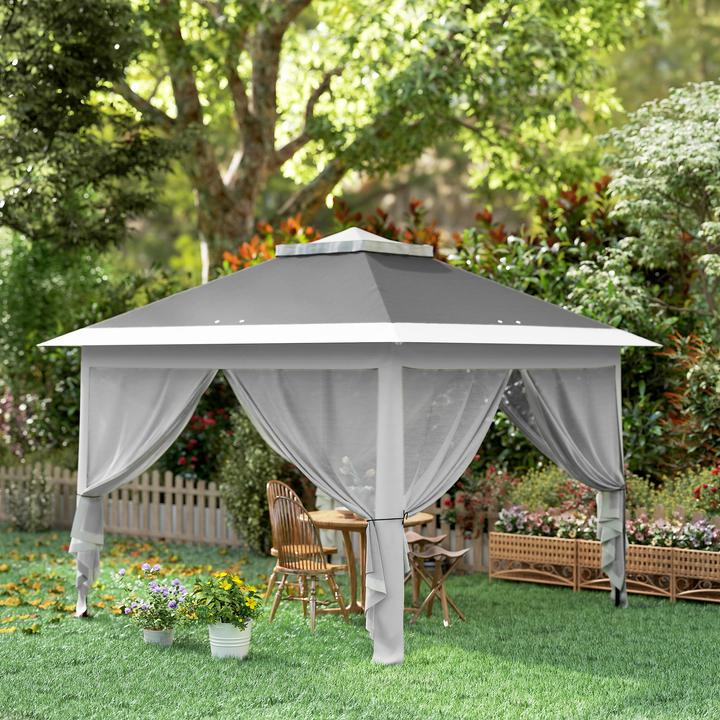 Immagine prodotto Outsunny Faltpavillon Metall, Polyester Dunkelgrau (330 cm, 330 cm)