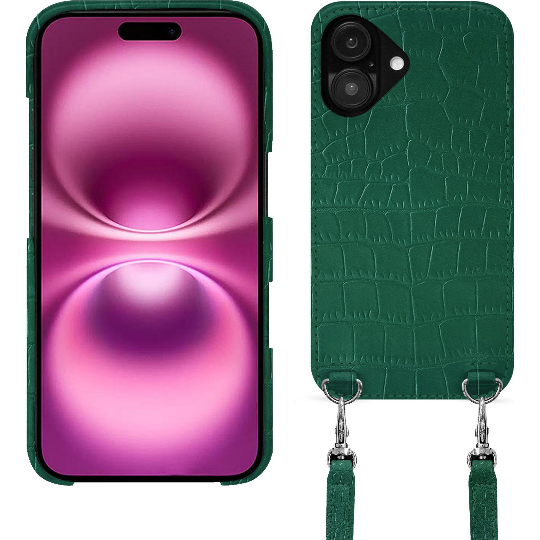 Noreve Schutzhülle mit Schulterriemen Apple iPhone 16 Plus (Apple iPhone 16 Plus), Smartphone Hülle, Grün
