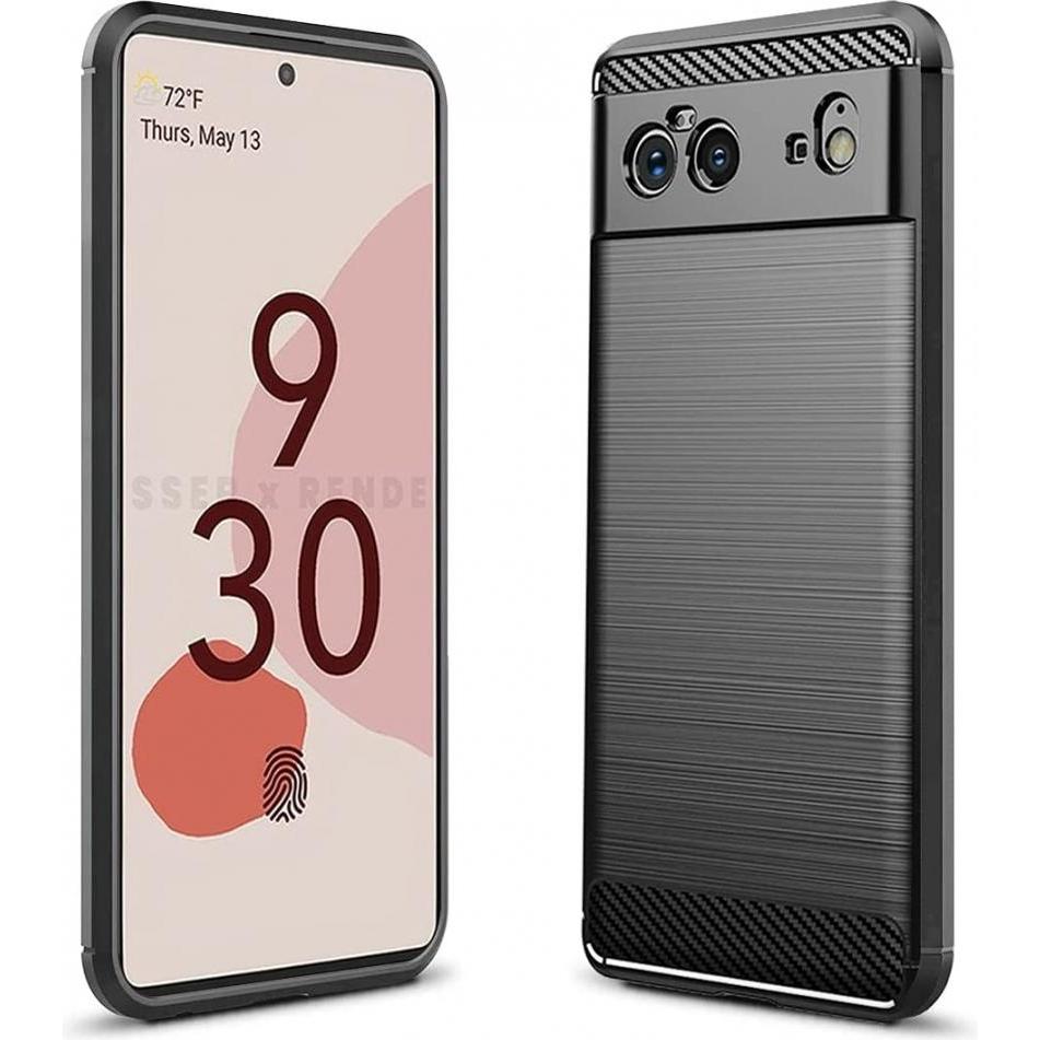 Screenguard Carbon (Google Pixel 6a), Smartphone Hülle, Schwarz