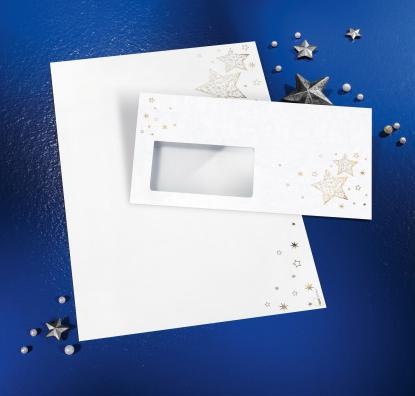 Produktbild Sigel Weihnachtsbriefumschlag ”Golden Glow” (C6/5, 50 x)