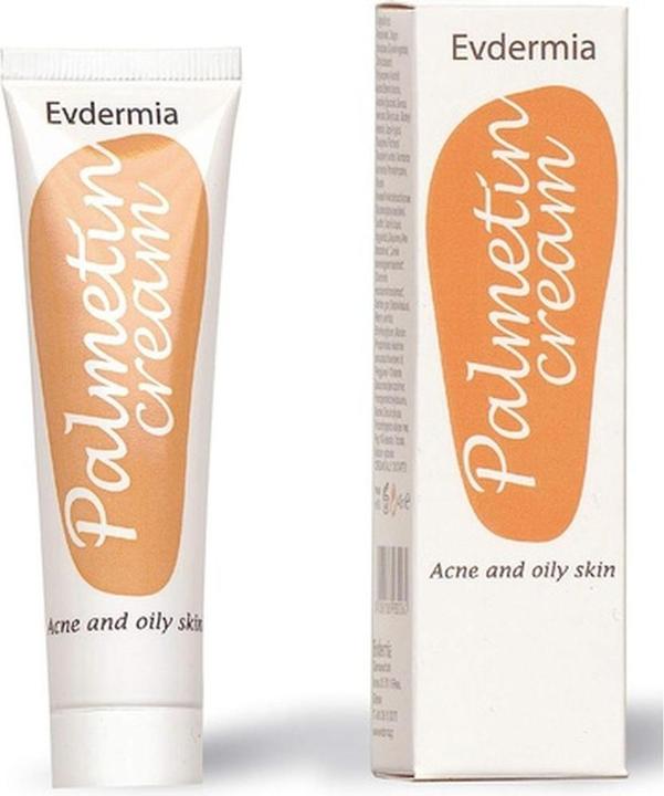 Actual product image Evdermia Palmetin Cream for Oily Skin Prone to Acne and Redness - Natural Formula for Red Scars and Seborrhoe