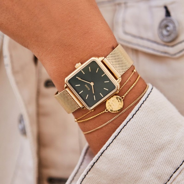 Immagine prodotto Cluse Maglia La Tétragone - Oro (Orologio da polso analogico, 28 mm)