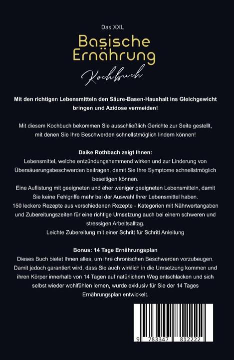 Produktbild Rothbach:Das XXL Basische Ernährung Koc (Deutsch, Daike Rothbach, 2022)