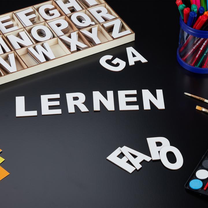 Image du produit Relaxdays 208pcs Lettres en bois