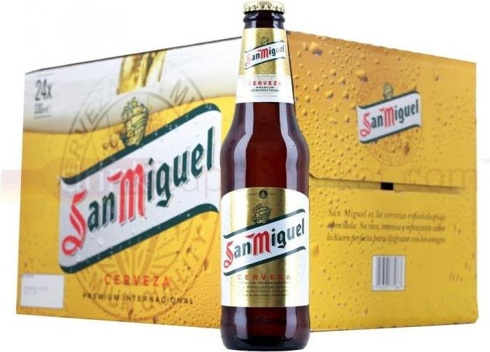 Produktbild San Miguel Lager Bier Kiste 24 x 330 ml / 5.4 % Spanien (24 x 33 cl)