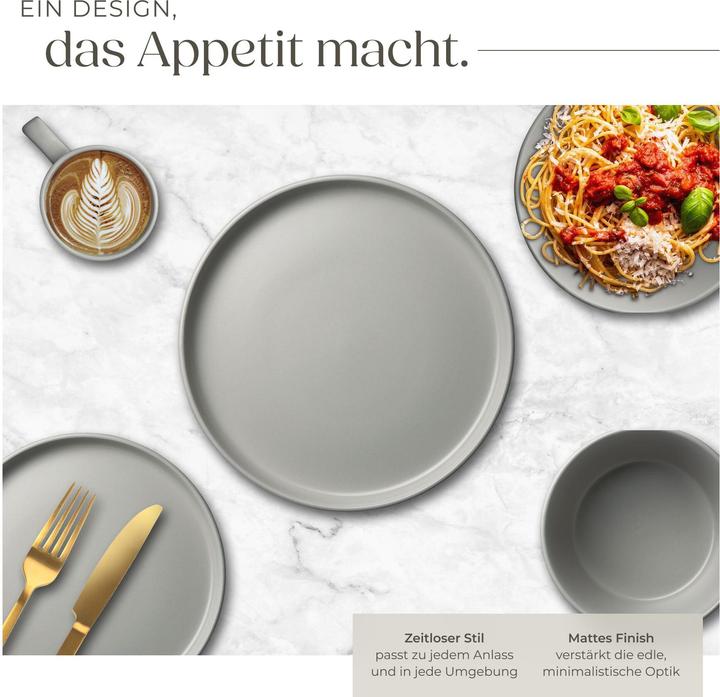 Actual product image tectake Una crockery set (30 pcs.)