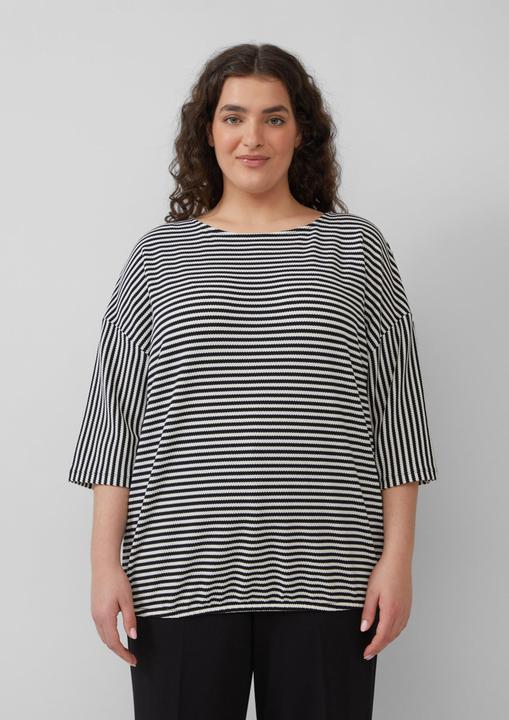 Image du produit S.Oliver T-Shirt Gestreiftes T-Shirt im Relaxed Fit mit 3/4-Ärmeln (44)