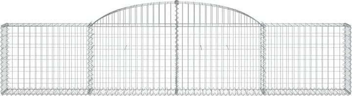 Produktbild VidaXL Gabionen mit Hochbogen 30 Stk. 300x30x60/80 cm Verzinktes Eisen