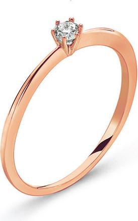 Produktbild Natsumi Schmuck Diamantring Rotgold 18K/750 0.10 ct H si (50, 750/18 K Gold)