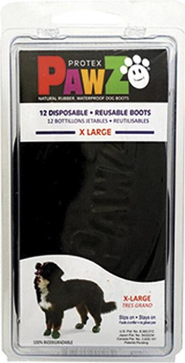 Actual product image Pawz Dog shoe XL 12.7cm black 12 pcs - (278098) (XL, Dog boots)