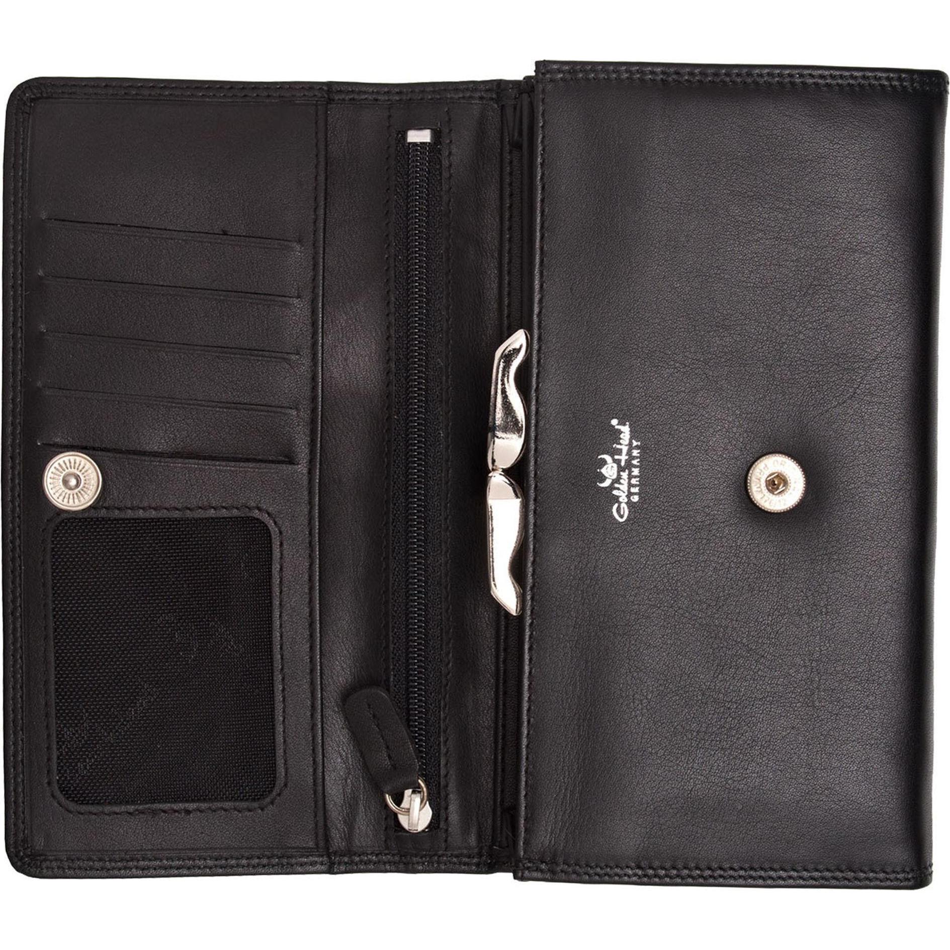 Thumbnail - Golden Head, Damen, Portemonnaie, Polo Geldbörse RFID Leder 17 cm, Schwarz