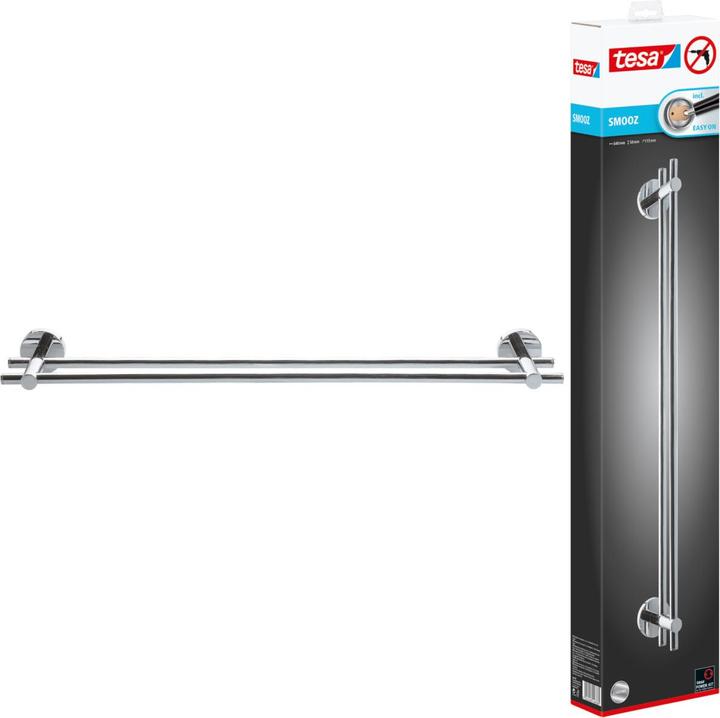 Actual product image tesa SMOOZ Towel rail two-arm incl. adhesive solution without drilling