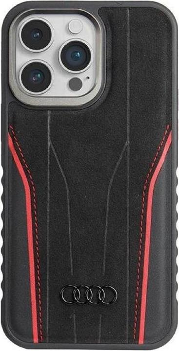 Immagine prodotto Audi Custodia rigida in vera pelle MagSafe per iPhone 14 Pro 6.1" czarno-czerwony/nero-rosso (Apple iPhone 14 Pro)