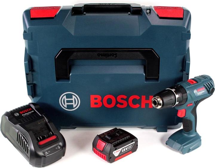 Produktbild Bosch Professional GSB 18V-21 Akku Schlagbohrschrauber 18V 55Nm + 1x Akku 3,0Ah + Ladegerät + L-Boxx (Akkubetrieb)