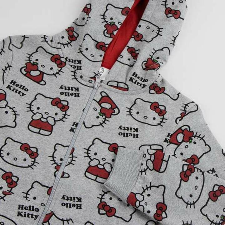 Produktbild Hello Kitty Sweatshirt Mit Kapuze Für Mädchen Grau (128)