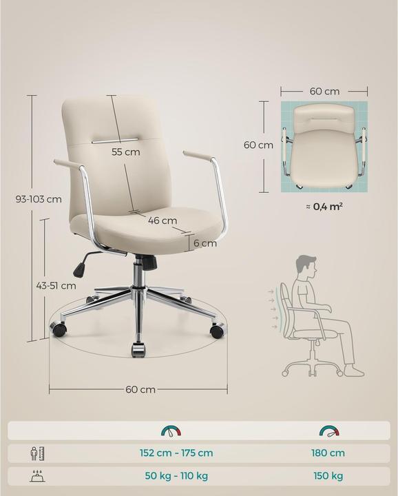 Image du produit Songmics Chaise de bureau