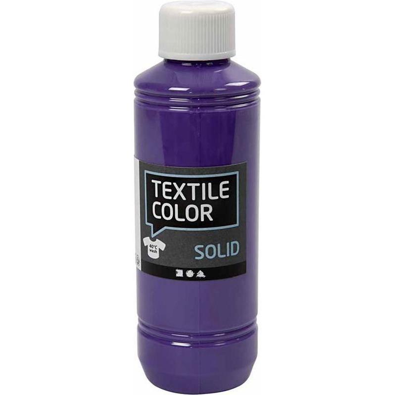 Creativ Company, Künstlerfarbe + Bastelfarbe, Textile Color Deckende Textilfarbe – Lila, 250 ml (Flieder, 250 ml)