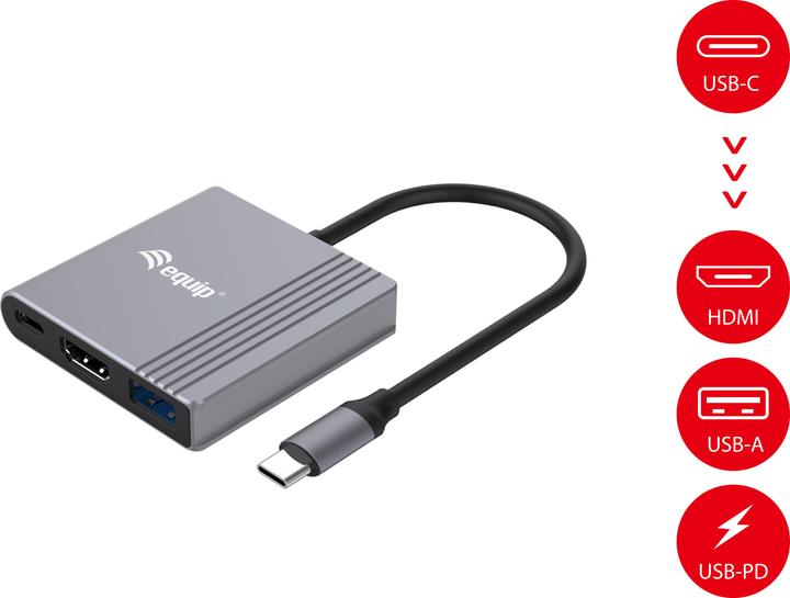 Produktbild equip USB-C Hub (USB-C, 3 Ports)