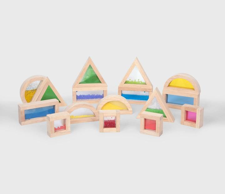 Productafbeelding TickiT Sensorische bouwstenen (16 stuks) volgens Montessori