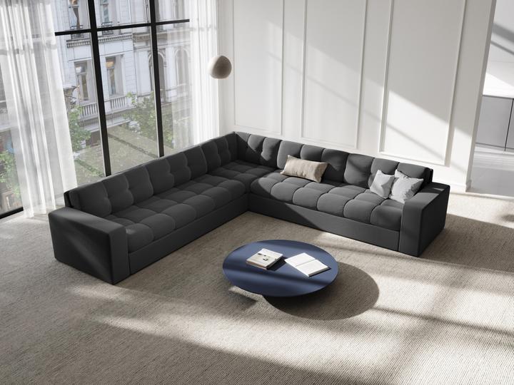 Immagine prodotto CXL by Christian Lacroix Divano angolare simmetrico in velluto, "Yohan", 5 posti, 236x236x72 Realizzato in Europa (Divano ad angolo)