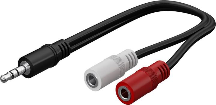 Image du produit Goobay Adaptateur de câble audio en Y 3,5 mm, 1x mâle 2x femelle mono