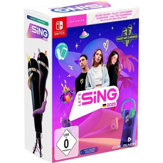 Plaion, Let's Sing 2025 German Version (+ 2 Mics) (Switch) (USK)