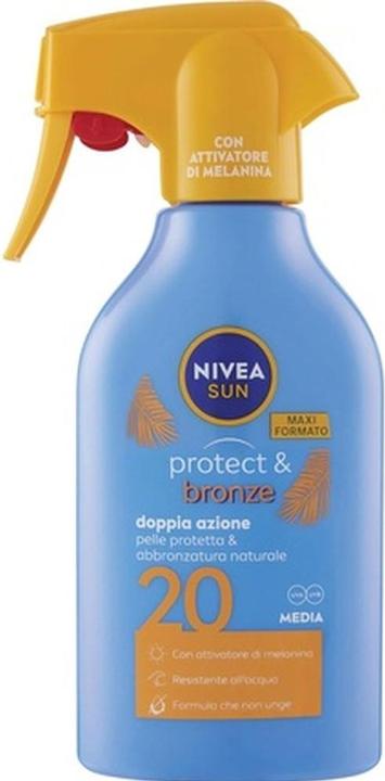 Produktbild NIVEA SUN Maxi Sonnenschutzspray Protect & Bronze SPF 20 270ml (Sonnenspray, SPF 20, 270 ml, 400 g)