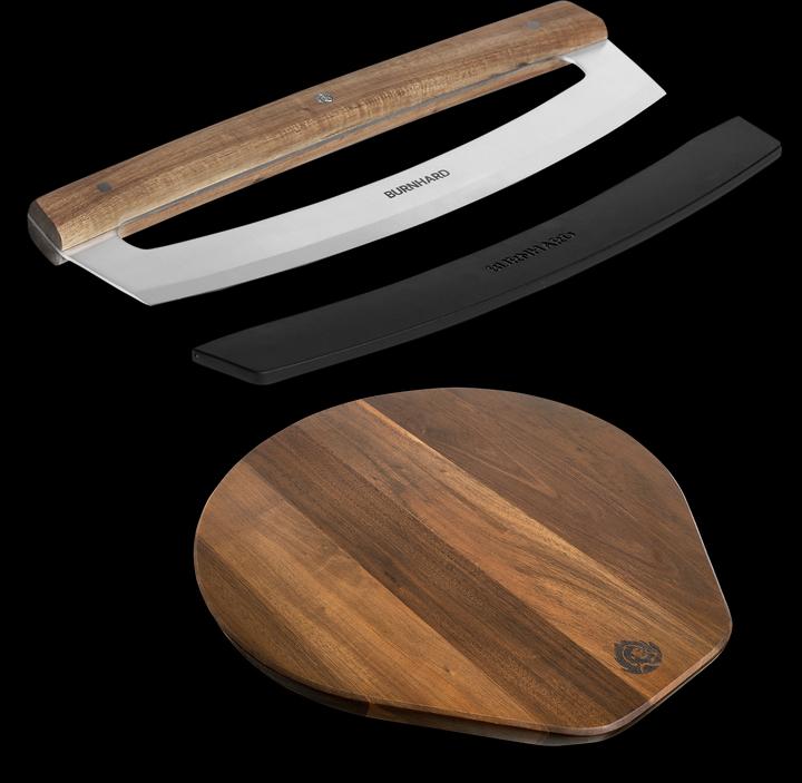 Actual product image Burnhard Pizza weighing knife incl. pizza board & blade guard