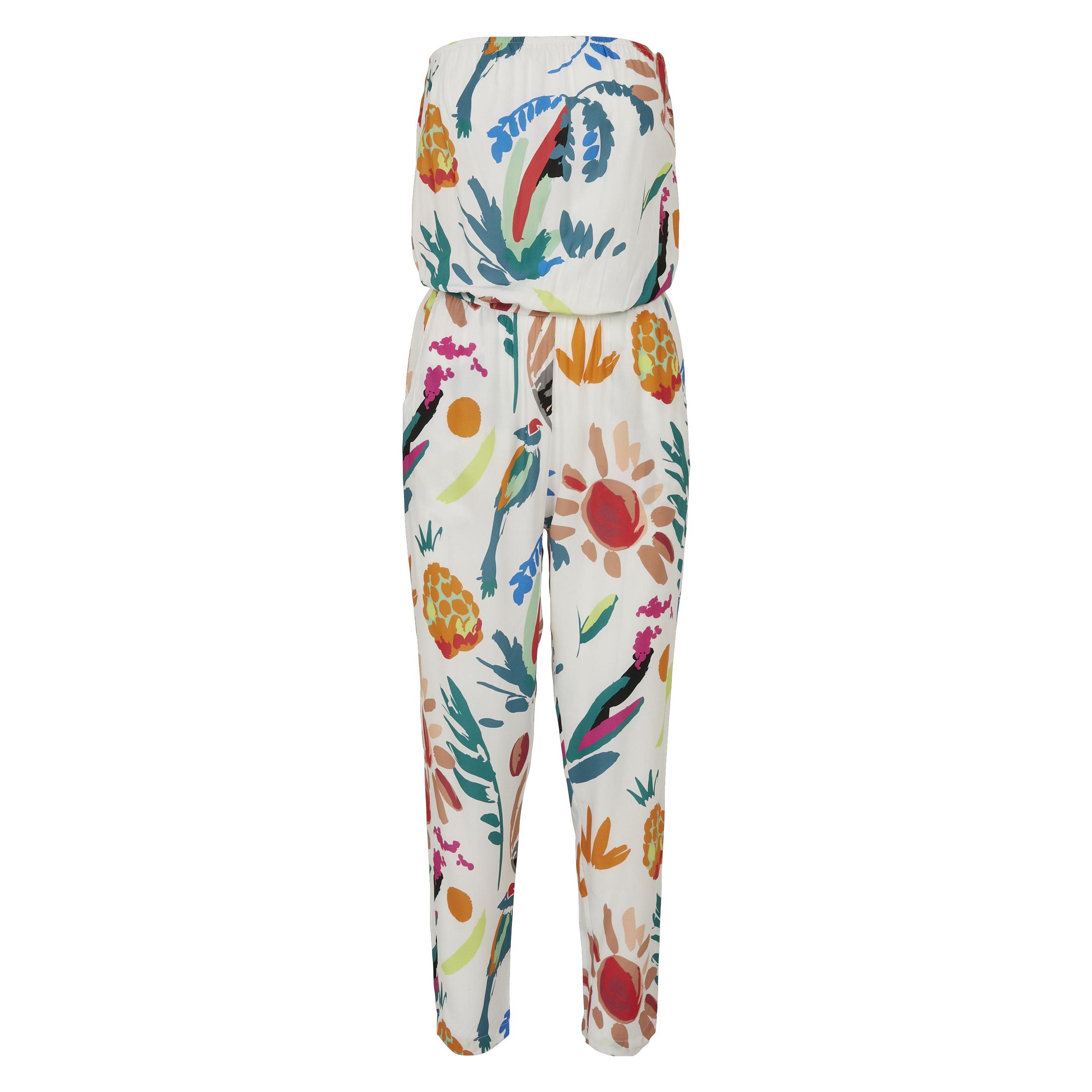 Urban Classics, Damen, Jumpsuits, Ladies Viscose Bandeau Jumpsuit - 2492, Mehrfarbig, (Xxl)
