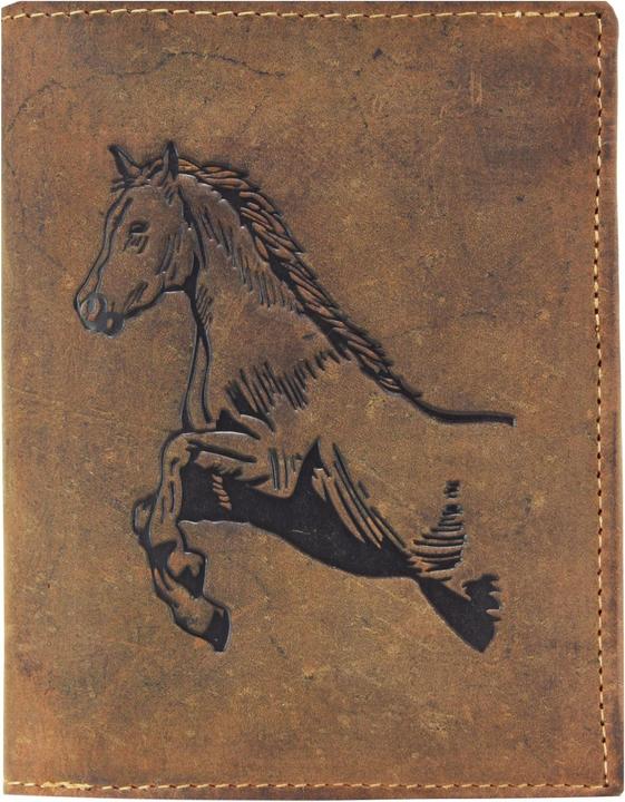 Produktbild Greenburry Vintage Geldbörse Pferd Leder 9,5 cm