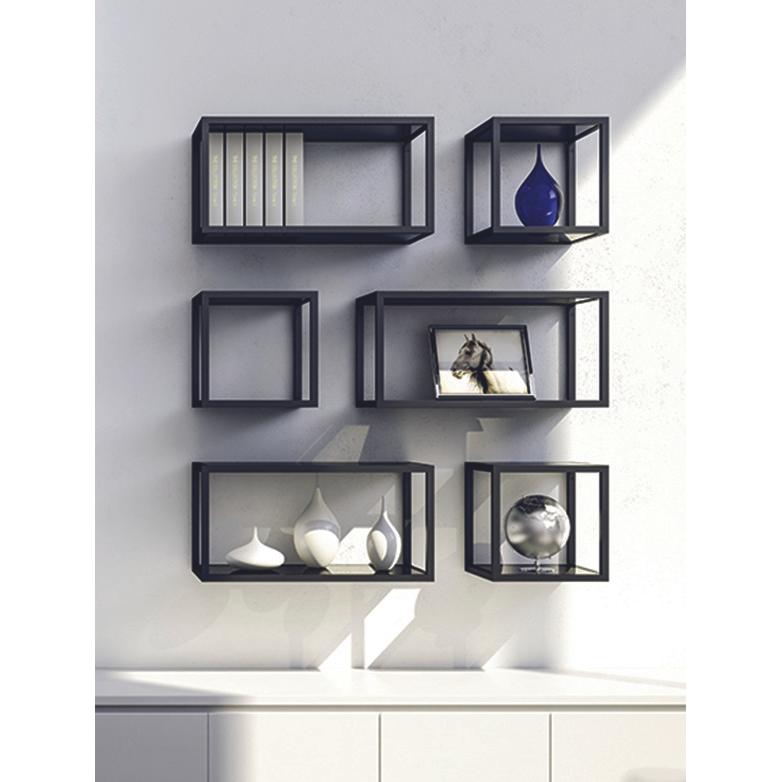 EBB, Accessori per scaffali, Telaio di espansione nero 300x300x18 mm