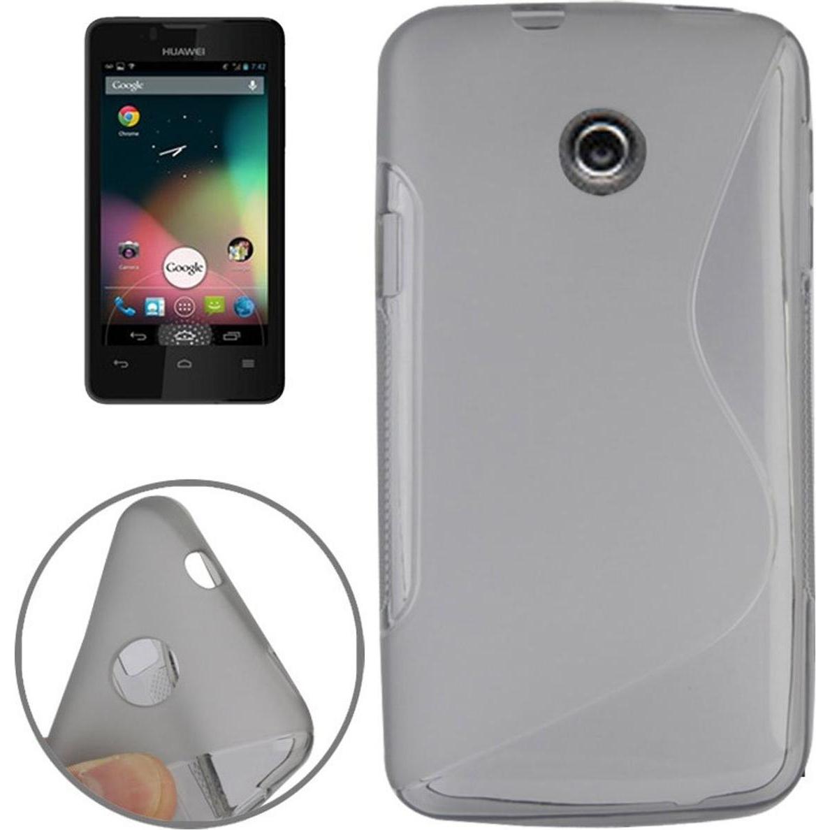 König Design Handyhülle TPU Schutzhülle für Huawei Ascend Y330 Grau (Huawei Ascend Y330), Smartphone Hülle, Grau