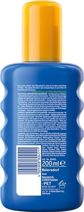 Immagine prodotto NIVEA Sun Protect & Moisture Sonnenspray (Spray solare, SPF 20, 200 ml, 228.50 g)