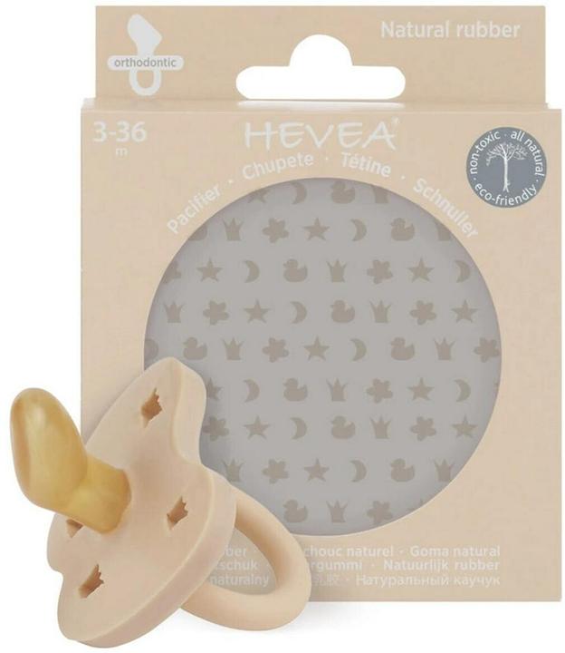 Actual product image Hevea Natural rubber soother, Sandy Nude, orthodontic (1 x, 3 - 36 M.)