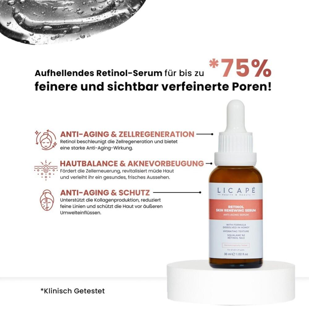Licape Retinol Serum 30 ml - Anti-Aging & Porenverfeinerung für strahlende Haut (30 ml) (G-248642)