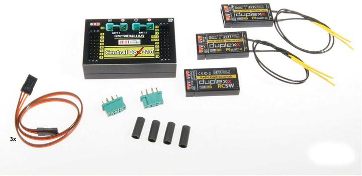 Actual product image Jeti Battery backer Central Box 210 + 2x Rsat2 + RCSW